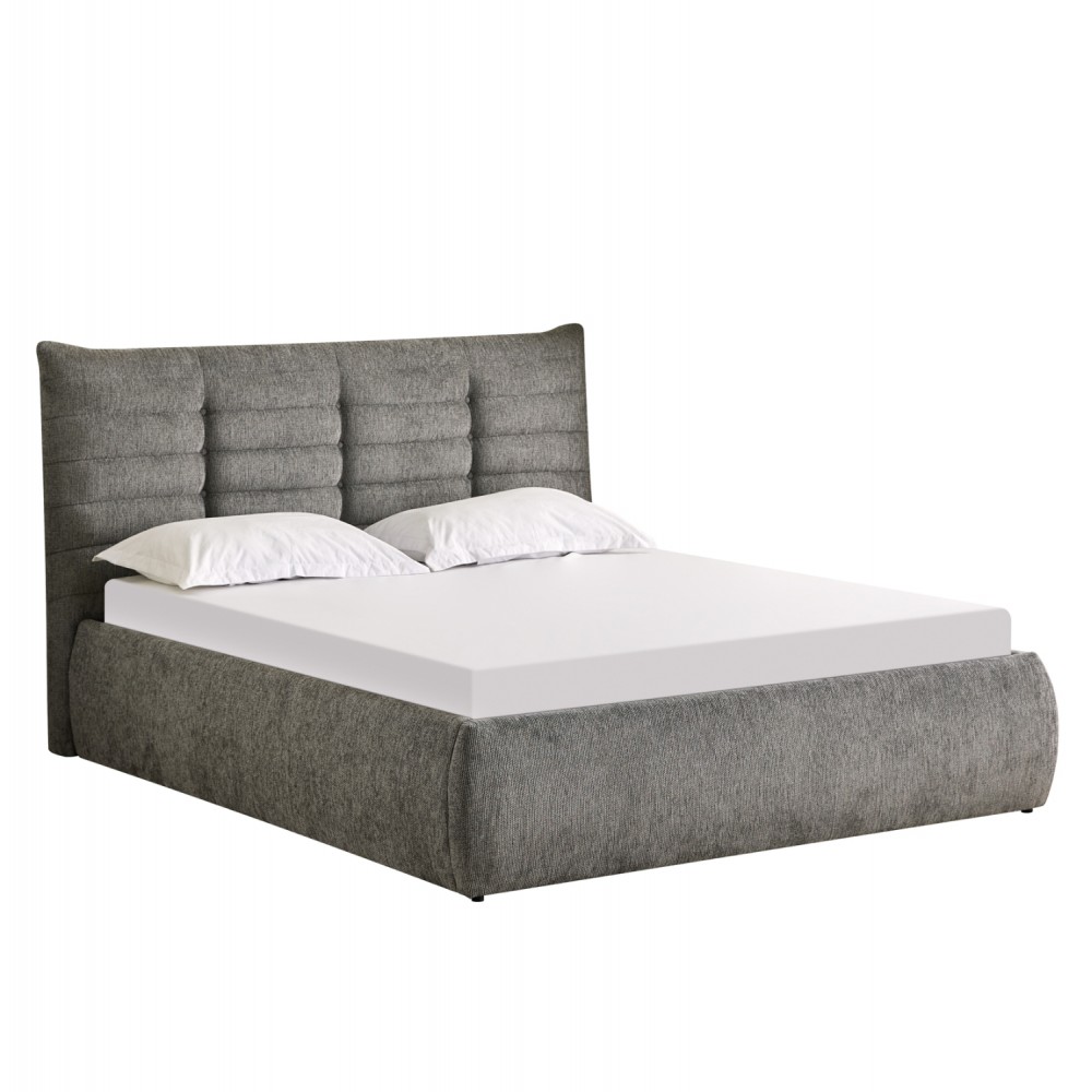 ΚΡΕΒΑΤΙ ΔΙΠΛΟ SANDRA HM732.01 ΓΚΡΙ ΥΦΑΣΜΑ & ΑΠΟΘΗΚΕΥΤΙΚΟΣ ΧΩΡΟΣ ΓΙΑ ΣΤΡΩΜΑ 160x200εκ