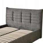 ΚΡΕΒΑΤΙ ΔΙΠΛΟ SANDRA HM732.01 ΓΚΡΙ ΥΦΑΣΜΑ & ΑΠΟΘΗΚΕΥΤΙΚΟΣ ΧΩΡΟΣ ΓΙΑ ΣΤΡΩΜΑ 160x200εκ