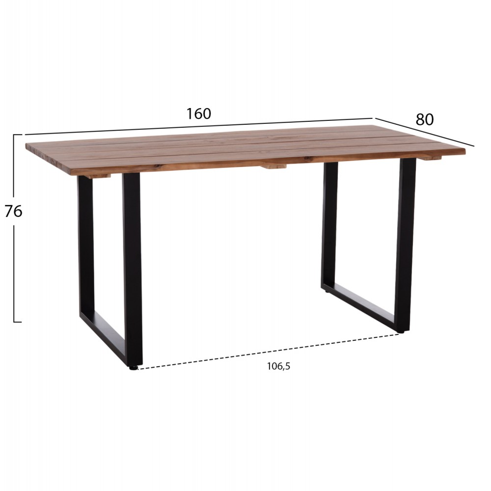 ΤΡΑΠΕΖΙ ΤΡΑΠΕΖΑΡΙΑΣ FRIGGO HM6375.02 ΞΥΛΟ ΑΚΑΚΙΑΣ ΠΑΧΟΣ ΕΠΙΦΑΝΕΙΑΣ 2,6εκ- 160x80x76Υ