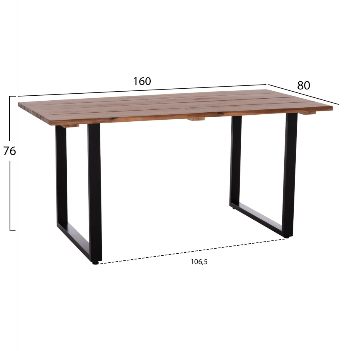 ΤΡΑΠΕΖΙ ΤΡΑΠΕΖΑΡΙΑΣ FRIGGO HM6375.02 ΞΥΛΟ ΑΚΑΚΙΑΣ ΠΑΧΟΣ ΕΠΙΦΑΝΕΙΑΣ 2,6εκ- 160x80x76Υ