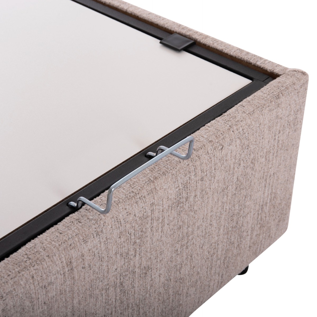 ΚΡΕΒΑΤΙ MILO ΜΕ ΑΠΟΘ.ΧΩΡΟ HM738.22 ΜΠΕΖ TEDDY ΥΦΑΣΜΑ ΓΙΑ ΣΤΡΩΜΑ 140x200εκ