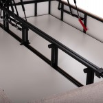 ΚΡΕΒΑΤΙ MILO ΜΕ ΑΠΟΘ.ΧΩΡΟ HM738.22 ΜΠΕΖ TEDDY ΥΦΑΣΜΑ ΓΙΑ ΣΤΡΩΜΑ 140x200εκ