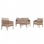 ΣΕΤ ΣΑΛΟΝΙ ΕΞ.ΧΩΡΟΥ 4ΤΜΧ KANU HM6416 ΞΥΛΟ ΑΚΑΚΙΑΣ-ΜΕΤΑΛΛΟ-ΣΧΟΙΝΙ -- ΜΠΕΖ