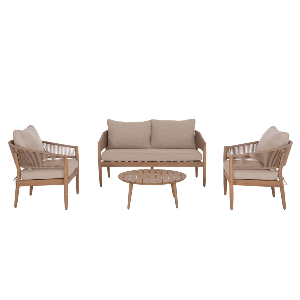 ΣΕΤ ΣΑΛΟΝΙ ΕΞ.ΧΩΡΟΥ 4ΤΜΧ KANU HM6416 ΞΥΛΟ ΑΚΑΚΙΑΣ-ΜΕΤΑΛΛΟ-ΣΧΟΙΝΙ -- ΜΠΕΖ