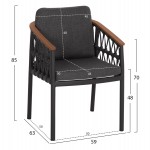 ΠΟΛΥΘΡΟΝΑ ΑΛΟΥΜΙΝΙΟΥ STREAM HM6427.01 ΣΚΟΥΡΟ ΓΚΡΙ ΣΧΟΙΝΙ & OLEFIN 59x63x85Υεκ.