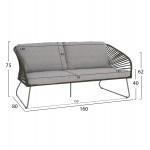 ΣΕΤ ΣΑΛΟΝΙ ΕΞ.ΧΩΡΟΥ 5ΤΜΧ VERMONT HM6504.07 ΜΕΤΑΛΛΟ-ΣΧΟΙΝΙ-ΓΥΑΛΙ--ΠΡΑΣΙΝΟ