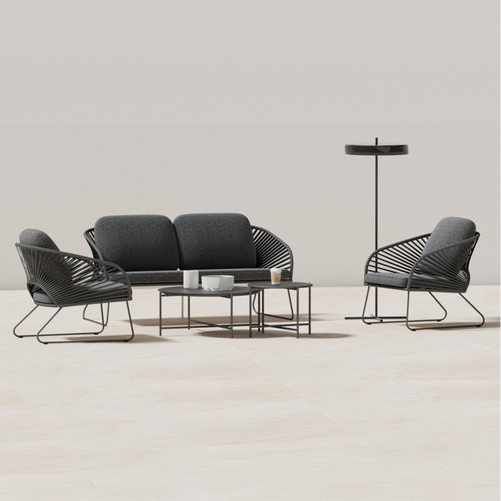 ΣΕΤ ΣΑΛΟΝΙ ΕΞ.ΧΩΡΟΥ 5ΤΜΧ VERMONT HM6504.01 ΜΕΤΑΛΛΟ-ΣΧΟΙΝΙ-ΓΥΑΛΙ--ΓΚΡΙ