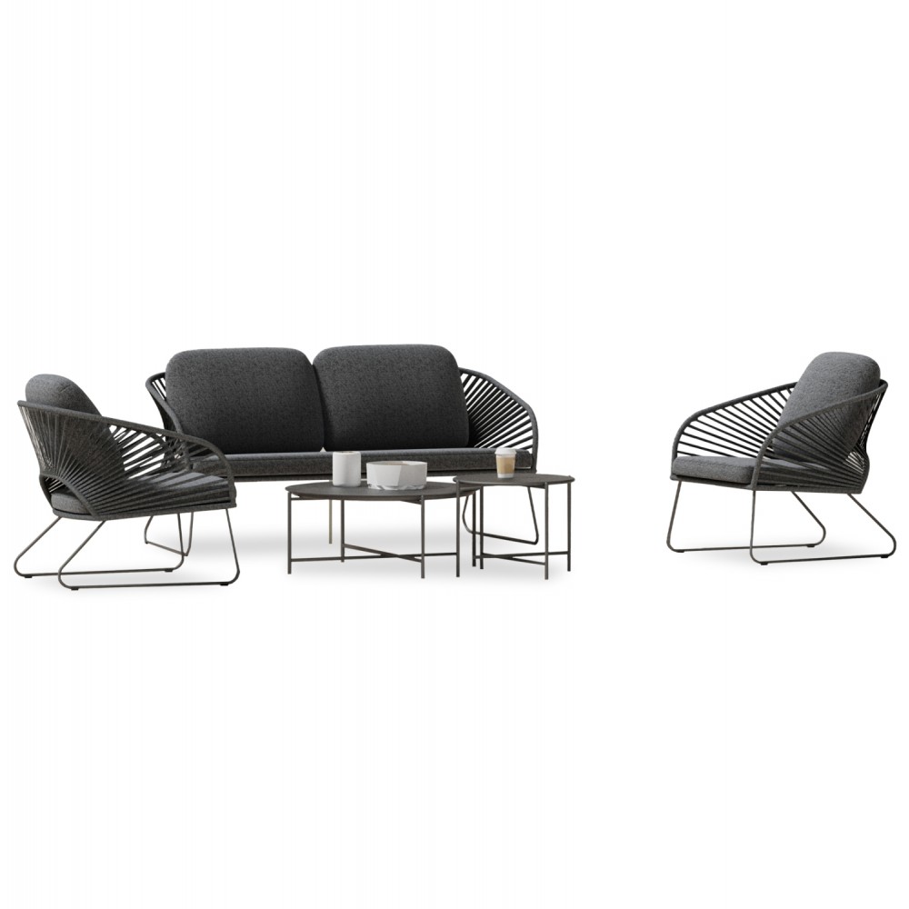 ΣΕΤ ΣΑΛΟΝΙ ΕΞ.ΧΩΡΟΥ 5ΤΜΧ VERMONT HM6504.01 ΜΕΤΑΛΛΟ-ΣΧΟΙΝΙ-ΓΥΑΛΙ--ΓΚΡΙ