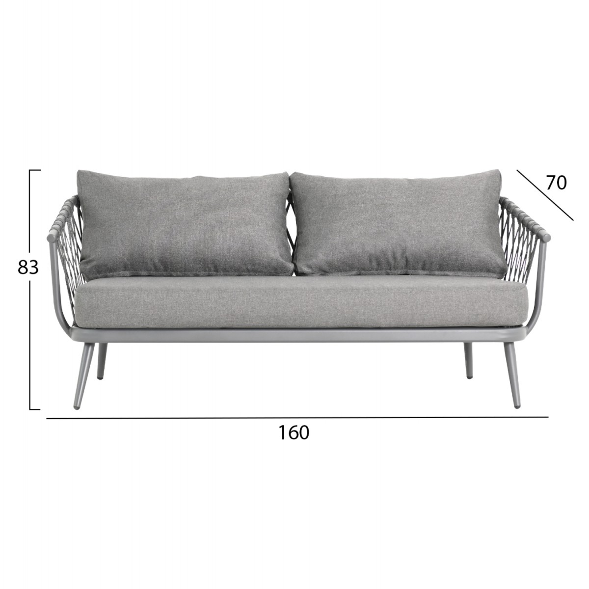 ΣΕΤ ΣΑΛΟΝΙ ΕΞ.ΧΩΡΟΥ 4 ΘΕΣΕΩΝ WILLA HM6505.01 ΑΛΟΥΜΙΝΙΟ-ΣΧΟΙΝΙ-ΜΑΞΙΛΑΡΙΑ ΣΕ ΓΚΡΙ