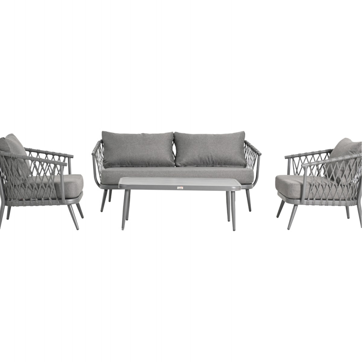 ΣΕΤ ΣΑΛΟΝΙ ΕΞ.ΧΩΡΟΥ 4 ΘΕΣΕΩΝ WILLA HM6505.01 ΑΛΟΥΜΙΝΙΟ-ΣΧΟΙΝΙ-ΜΑΞΙΛΑΡΙΑ ΣΕ ΓΚΡΙ