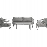 ΣΕΤ ΣΑΛΟΝΙ ΕΞ.ΧΩΡΟΥ 4 ΘΕΣΕΩΝ WILLA HM6505.01 ΑΛΟΥΜΙΝΙΟ-ΣΧΟΙΝΙ-ΜΑΞΙΛΑΡΙΑ ΣΕ ΓΚΡΙ