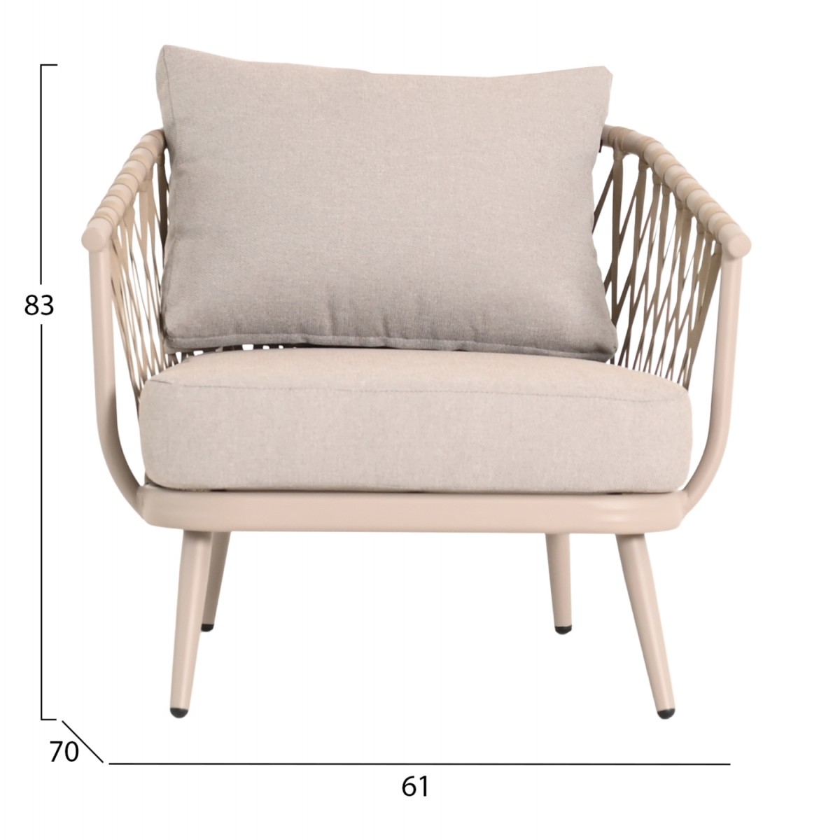 ΣΕΤ ΣΑΛΟΝΙ ΕΞ.ΧΩΡΟΥ 4 ΘΕΣΕΩΝ WILLA HM6505.02 ΑΛΟΥΜΙΝΙΟ-ΣΧΟΙΝΙ ΜΠΕΖ--ΜΑΞΙΛΑΡΙΑ ΓΚΡΙ