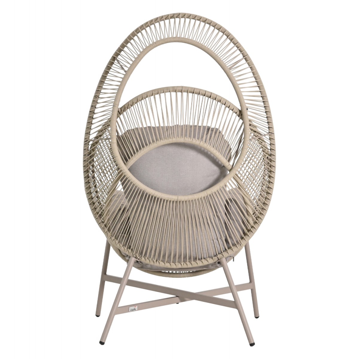 ΠΟΛΥΘΡΟΝΑ-ΦΩΛΙΑ RULER HM6506.02 ΜΟΚΑ ΜΕΤΑΛΛΟ-P.E.RATTAN--ΓΚΡΙ ΜΑΞΙΛΑΡΙΑ 90x85x149Υεκ