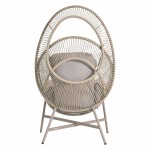 ΠΟΛΥΘΡΟΝΑ-ΦΩΛΙΑ RULER HM6506.02 ΜΟΚΑ ΜΕΤΑΛΛΟ-P.E.RATTAN--ΓΚΡΙ ΜΑΞΙΛΑΡΙΑ 90x85x149Υεκ