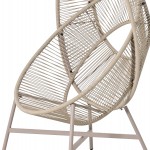 ΠΟΛΥΘΡΟΝΑ-ΦΩΛΙΑ RULER HM6506.02 ΜΟΚΑ ΜΕΤΑΛΛΟ-P.E.RATTAN--ΓΚΡΙ ΜΑΞΙΛΑΡΙΑ 90x85x149Υεκ