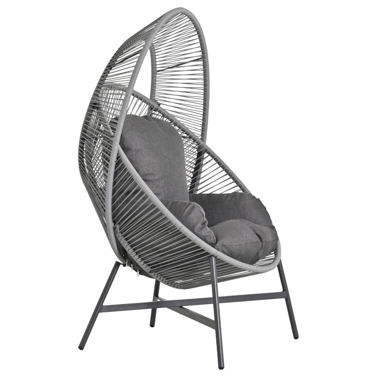 ΠΟΛΥΘΡΟΝΑ-ΦΩΛΙΑ RULER HM6506.01 ΓΚΡΙ ΜΕΤΑΛΛΟ-P.E.RATTAN-ΜΑΞΙΛΑΡΙΑ 90x85x149Υεκ