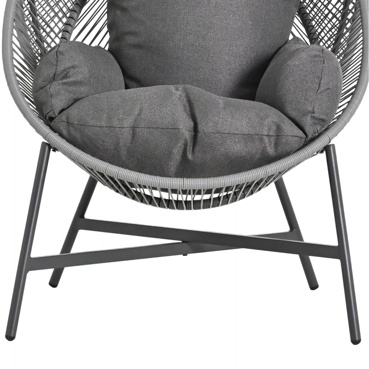 ΠΟΛΥΘΡΟΝΑ-ΦΩΛΙΑ RULER HM6506.01 ΓΚΡΙ ΜΕΤΑΛΛΟ-P.E.RATTAN-ΜΑΞΙΛΑΡΙΑ 90x85x149Υεκ