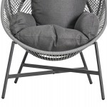 ΠΟΛΥΘΡΟΝΑ-ΦΩΛΙΑ RULER HM6506.01 ΓΚΡΙ ΜΕΤΑΛΛΟ-P.E.RATTAN-ΜΑΞΙΛΑΡΙΑ 90x85x149Υεκ