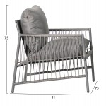 ΣΕΤ ΣΑΛΟΝΙ ΕΞ.ΧΩΡΟΥ 4 ΘΕΣΕΩΝ DEANDRA HM6507.01 ΜΕΤΑΛΛΟ & ΜΑΞΙΛΑΡΙΑ ΣΕ ΓΚΡΙ