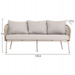 ΣΕΤ ΣΑΛΟΝΙ ΕΞ.ΧΩΡΟΥ 5Θ ELOWEN HM6508.02 ΑΛΟΥΜΙΝΙΟ-ΣΧΟΙΝΙ ΜΠΕΖ--ΜΑΞΙΛΑΡΙΑ ΓΚΡΙ