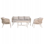 ΣΕΤ ΣΑΛΟΝΙ ΕΞ.ΧΩΡΟΥ 5Θ ELOWEN HM6508.02 ΑΛΟΥΜΙΝΙΟ-ΣΧΟΙΝΙ ΜΠΕΖ--ΜΑΞΙΛΑΡΙΑ ΓΚΡΙ