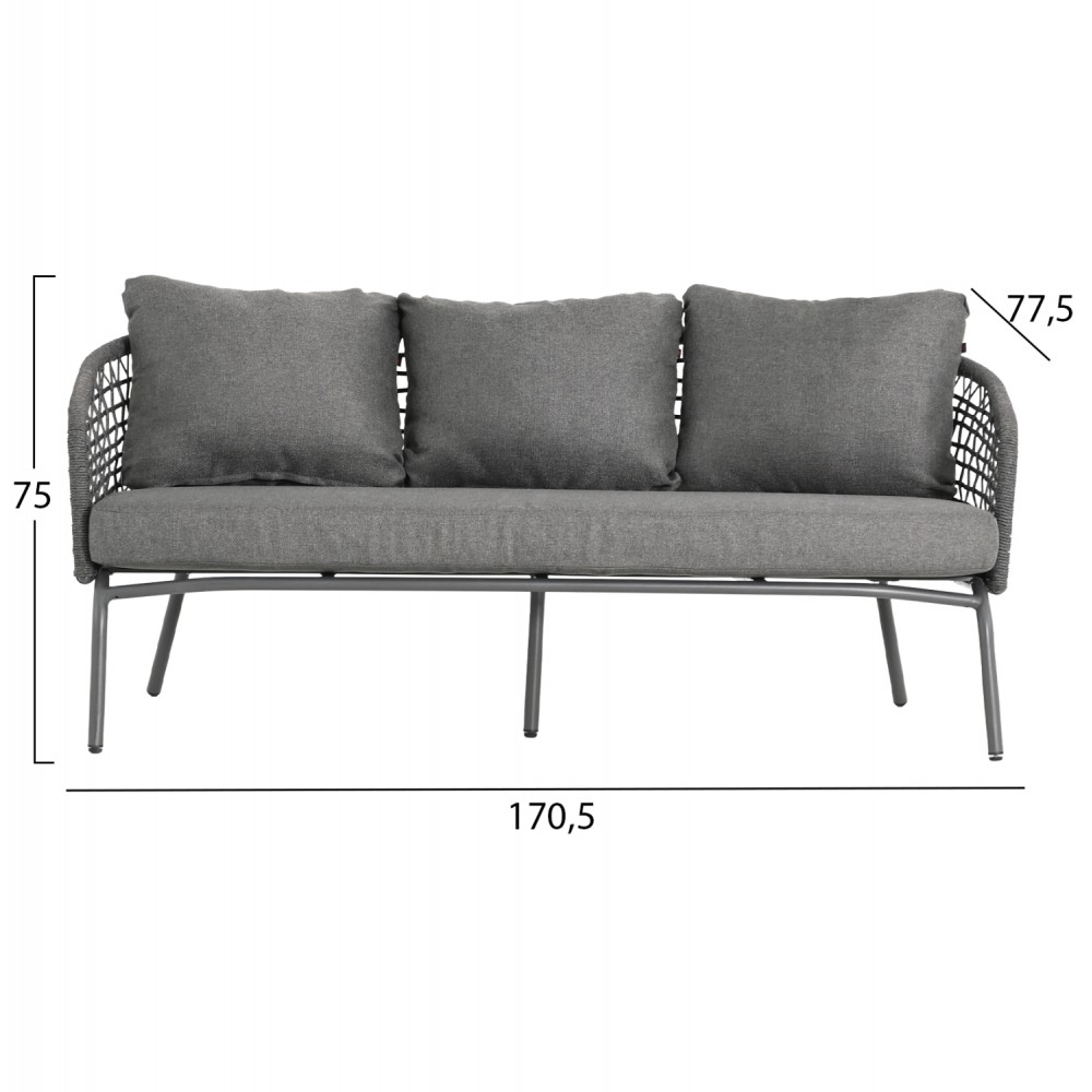 ΣΕΤ ΣΑΛΟΝΙ ΕΞ.ΧΩΡΟΥ 5Θ ELOWEN HM6508.01 ΑΛΟΥΜΙΝΙΟ-ΣΧΟΙΝΙ-ΜΑΞΙΛΑΡΙΑ-- ΓΚΡΙ