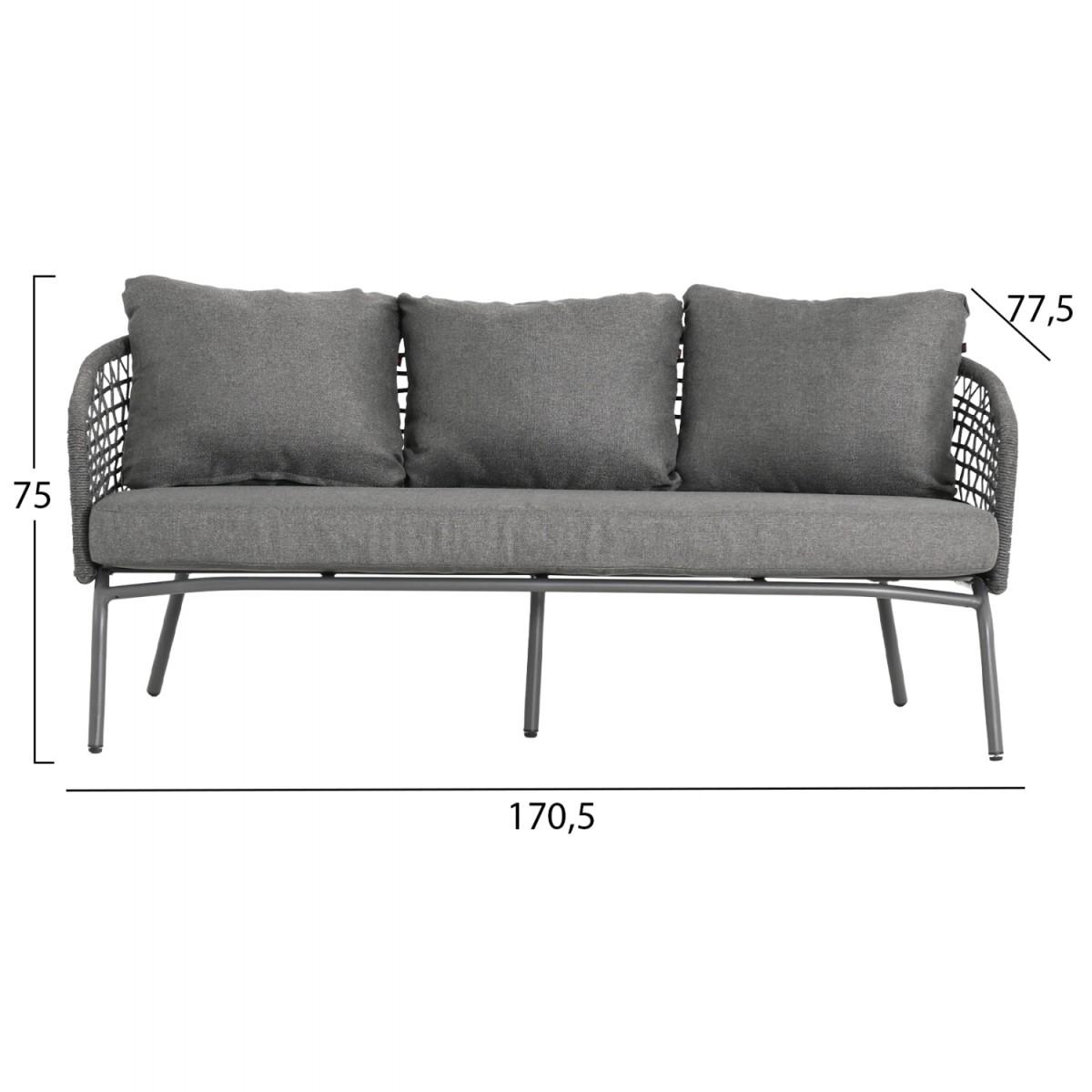 ΣΕΤ ΣΑΛΟΝΙ ΕΞ.ΧΩΡΟΥ 5Θ ELOWEN HM6508.01 ΑΛΟΥΜΙΝΙΟ-ΣΧΟΙΝΙ-ΜΑΞΙΛΑΡΙΑ-- ΓΚΡΙ