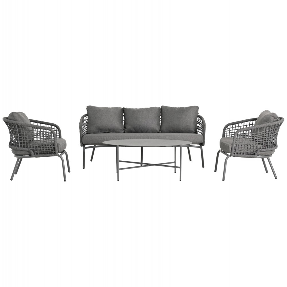 ΣΕΤ ΣΑΛΟΝΙ ΕΞ.ΧΩΡΟΥ 5Θ ELOWEN HM6508.01 ΑΛΟΥΜΙΝΙΟ-ΣΧΟΙΝΙ-ΜΑΞΙΛΑΡΙΑ-- ΓΚΡΙ