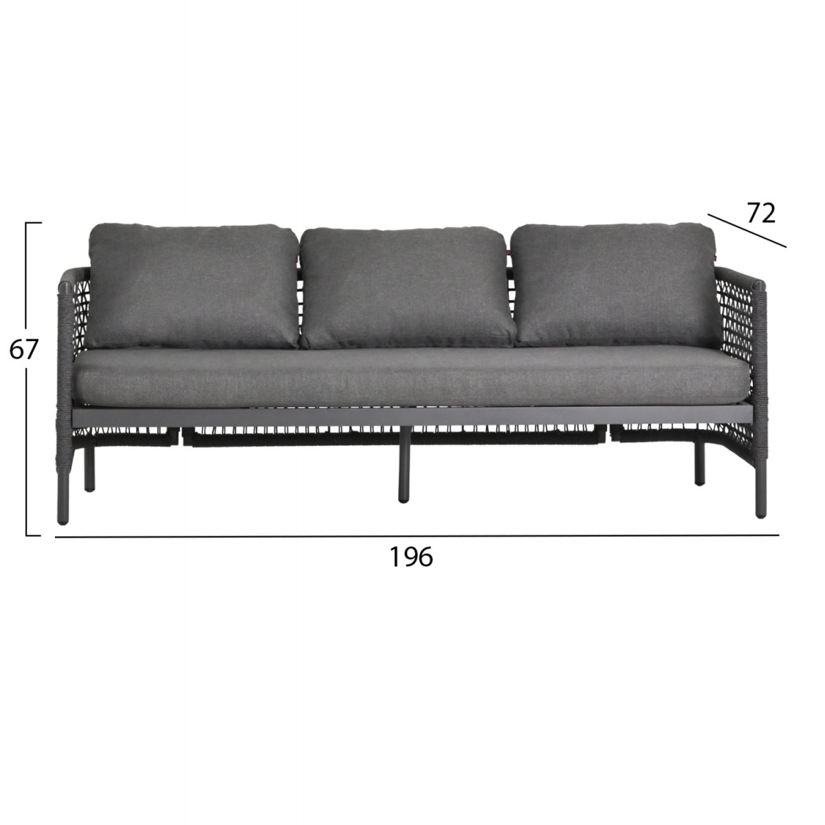 ΣΕΤ ΣΑΛΟΝΙ 4ΤΜΧ SONDRA HM6251.01 ΑΛΟΥΜΙΝΙΟ-ΣΧΟΙΝΙ-ΜΑΞΙΛΑΡΙΑ ΣΕ ΓΚΡΙ