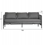 ΣΕΤ ΣΑΛΟΝΙ 4ΤΜΧ SONDRA HM6251.01 ΑΛΟΥΜΙΝΙΟ-ΣΧΟΙΝΙ-ΜΑΞΙΛΑΡΙΑ ΣΕ ΓΚΡΙ