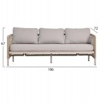 ΣΕΤ ΣΑΛΟΝΙ 4ΤΜΧ SONDRA HM6251.02 ΑΛΟΥΜΙΝΙΟ & ΣΧΟΙΝΙ ΚΑΠΟΥΤΣΙΝΟ--ΜΑΞΙΛΑΡΙΑ ΣΕ ΜΠΕΖ