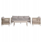 ΣΕΤ ΣΑΛΟΝΙ 4ΤΜΧ SONDRA HM6251.02 ΑΛΟΥΜΙΝΙΟ & ΣΧΟΙΝΙ ΚΑΠΟΥΤΣΙΝΟ--ΜΑΞΙΛΑΡΙΑ ΣΕ ΜΠΕΖ