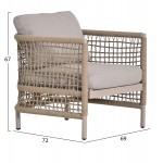 ΣΕΤ ΣΑΛΟΝΙ 4ΤΜΧ SONDRA HM6251.02 ΑΛΟΥΜΙΝΙΟ & ΣΧΟΙΝΙ ΚΑΠΟΥΤΣΙΝΟ--ΜΑΞΙΛΑΡΙΑ ΣΕ ΜΠΕΖ