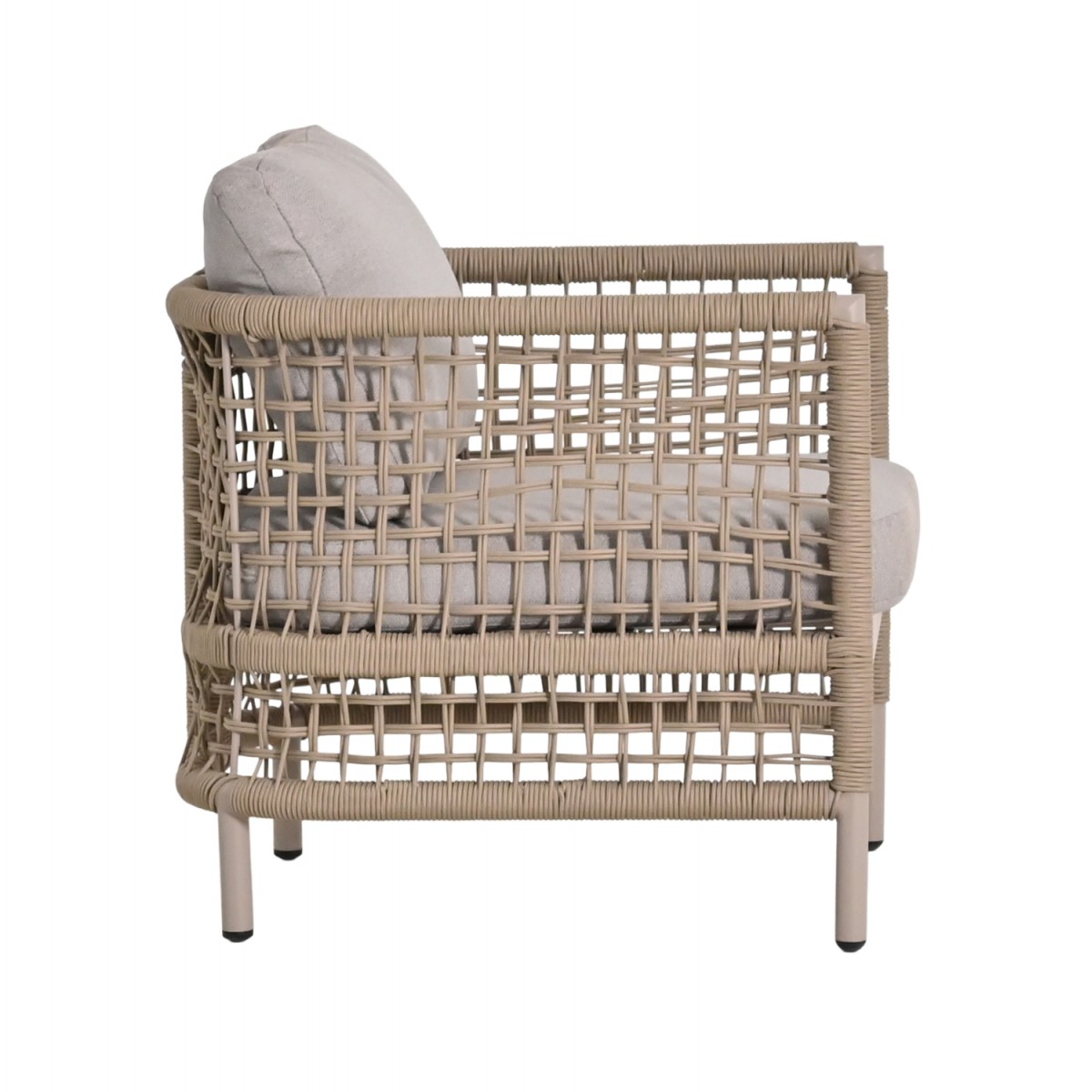 ΣΕΤ ΣΑΛΟΝΙ 4ΤΜΧ SONDRA HM6251.02 ΑΛΟΥΜΙΝΙΟ & ΣΧΟΙΝΙ ΚΑΠΟΥΤΣΙΝΟ--ΜΑΞΙΛΑΡΙΑ ΣΕ ΜΠΕΖ