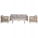 ΣΕΤ ΣΑΛΟΝΙ 4ΤΜΧ SONDRA HM6251.02 ΑΛΟΥΜΙΝΙΟ & ΣΧΟΙΝΙ ΚΑΠΟΥΤΣΙΝΟ--ΜΑΞΙΛΑΡΙΑ ΣΕ ΜΠΕΖ