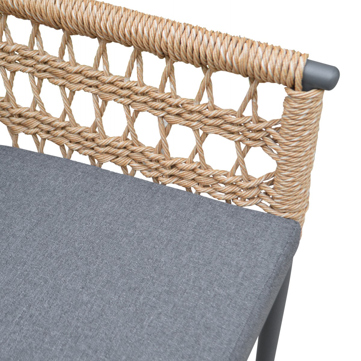 ΠΟΛΥΘΡΟΝΑ BOXER HM6556.01 ΑΛΟΥΜΙΝΙΟ & OLEFIN ΓΚΡΙ-TWIST WICKER 58x60x80Yεκ