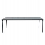 ΤΡΑΠΕΖΙ ΤΡΑΠΕΖΑΡΙΑΣ STAD HM6558.01 ΓΚΡΙ ΑΛΟΥΜΙΝΙΟ & SINTERED STONE TOP 220x100x74Υεκ