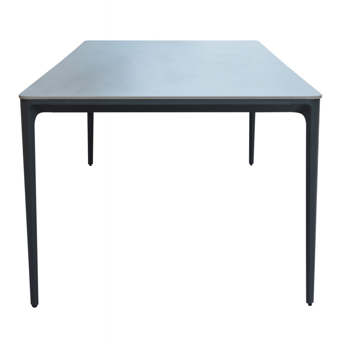 ΤΡΑΠΕΖΙ ΤΡΑΠΕΖΑΡΙΑΣ STAD HM6558.01 ΓΚΡΙ ΑΛΟΥΜΙΝΙΟ & SINTERED STONE TOP 220x100x74Υεκ