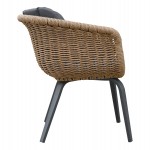 ΠΟΛΥΘΡΟΝΑ VICTUS HM6559.01 ΑΛΟΥΜΙΝΙΟ & OLEFIN ΓΚΡΙ-TWIST WICKER 60x62x76Yεκ