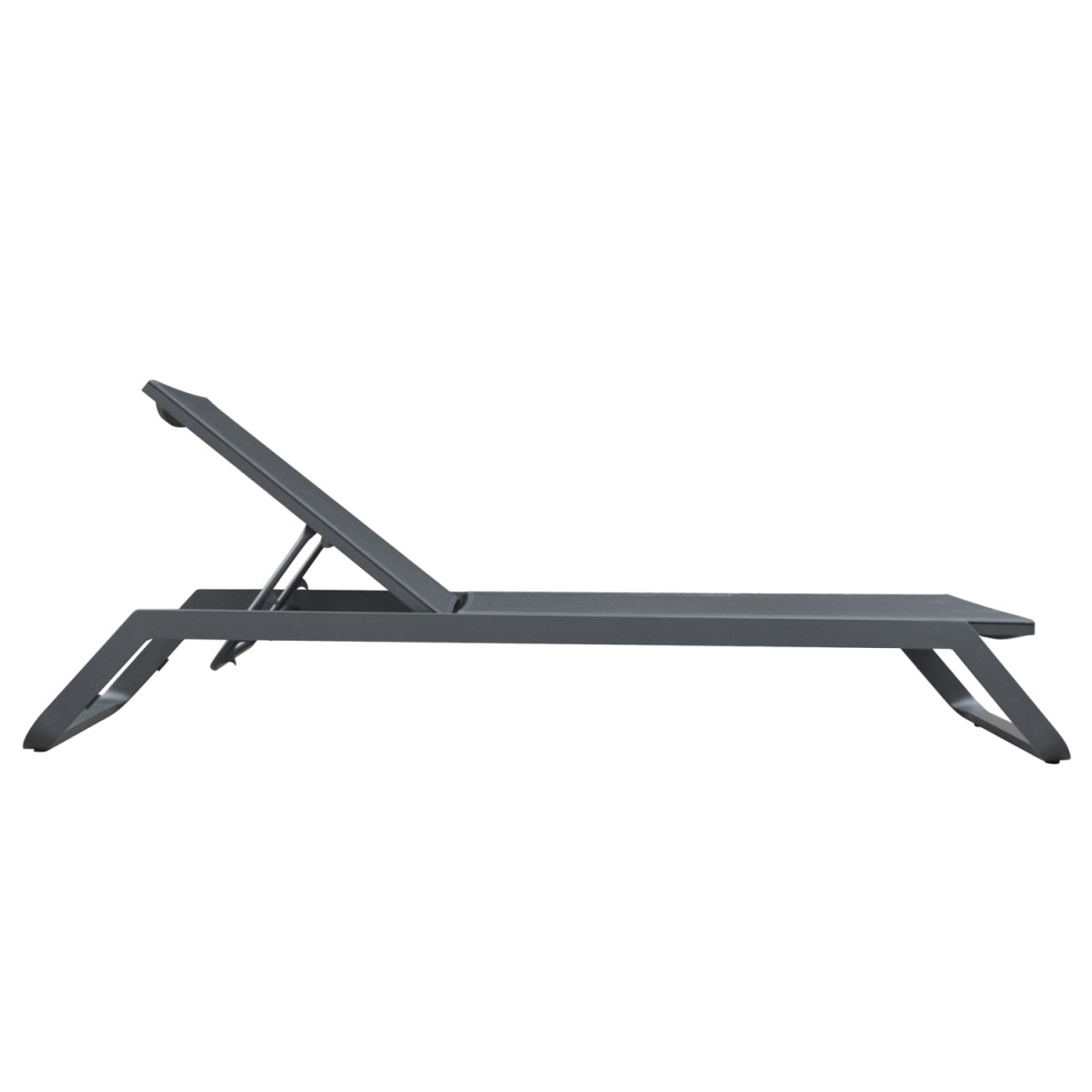 ΞΑΠΛΩΣΤΡΑ ΑΛΟΥΜΙΝΙΟΥ MARIMAR HM6562.01 ΣΚΕΛΕΤΟΣ & TEXTILENE ΓΚΡΙ 220x67.5x31.5Υεκ