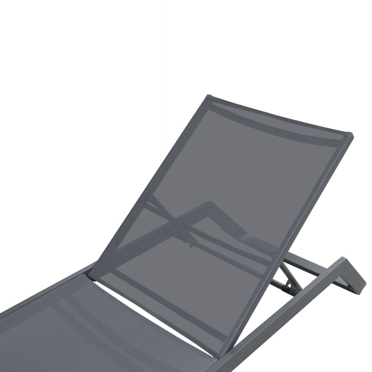 ΞΑΠΛΩΣΤΡΑ ΑΛΟΥΜΙΝΙΟΥ MARIMAR HM6562.01 ΣΚΕΛΕΤΟΣ & TEXTILENE ΓΚΡΙ 220x67.5x31.5Υεκ