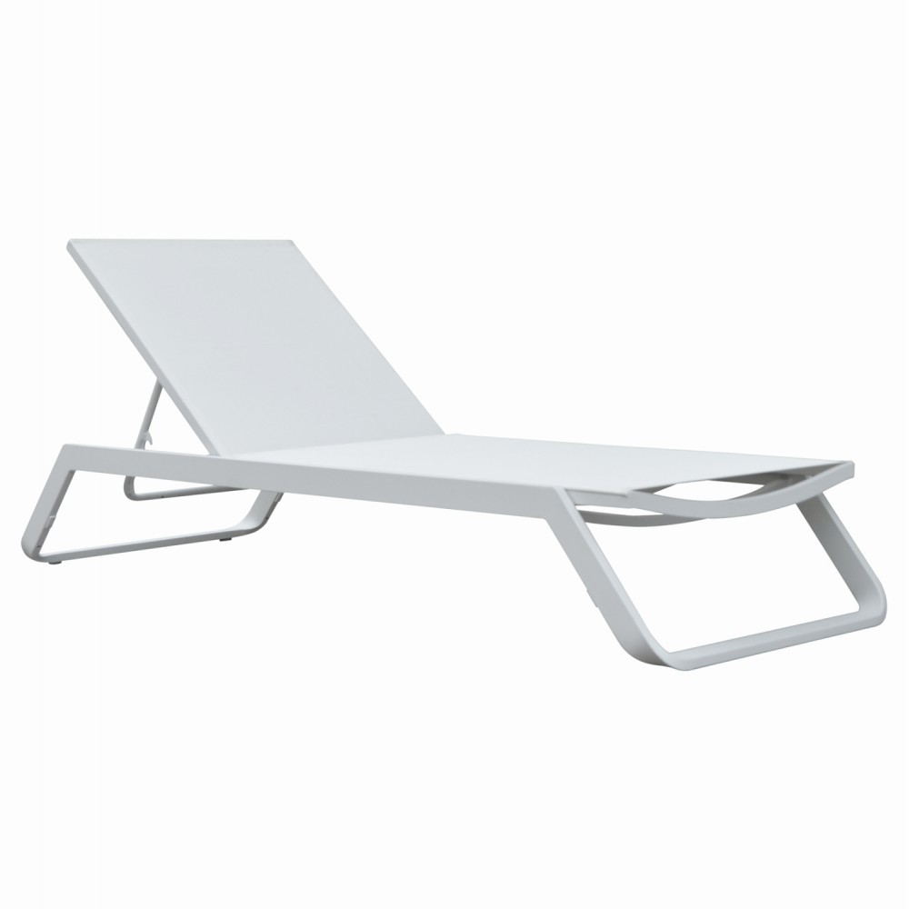 ΞΑΠΛΩΣΤΡΑ ΑΛΟΥΜΙΝΙΟΥ MARIMAR HM6562.02 ΣΚΕΛΕΤΟΣ & TEXTILENE ΛΕΥΚΟ 220x67.5x31.5Υεκ