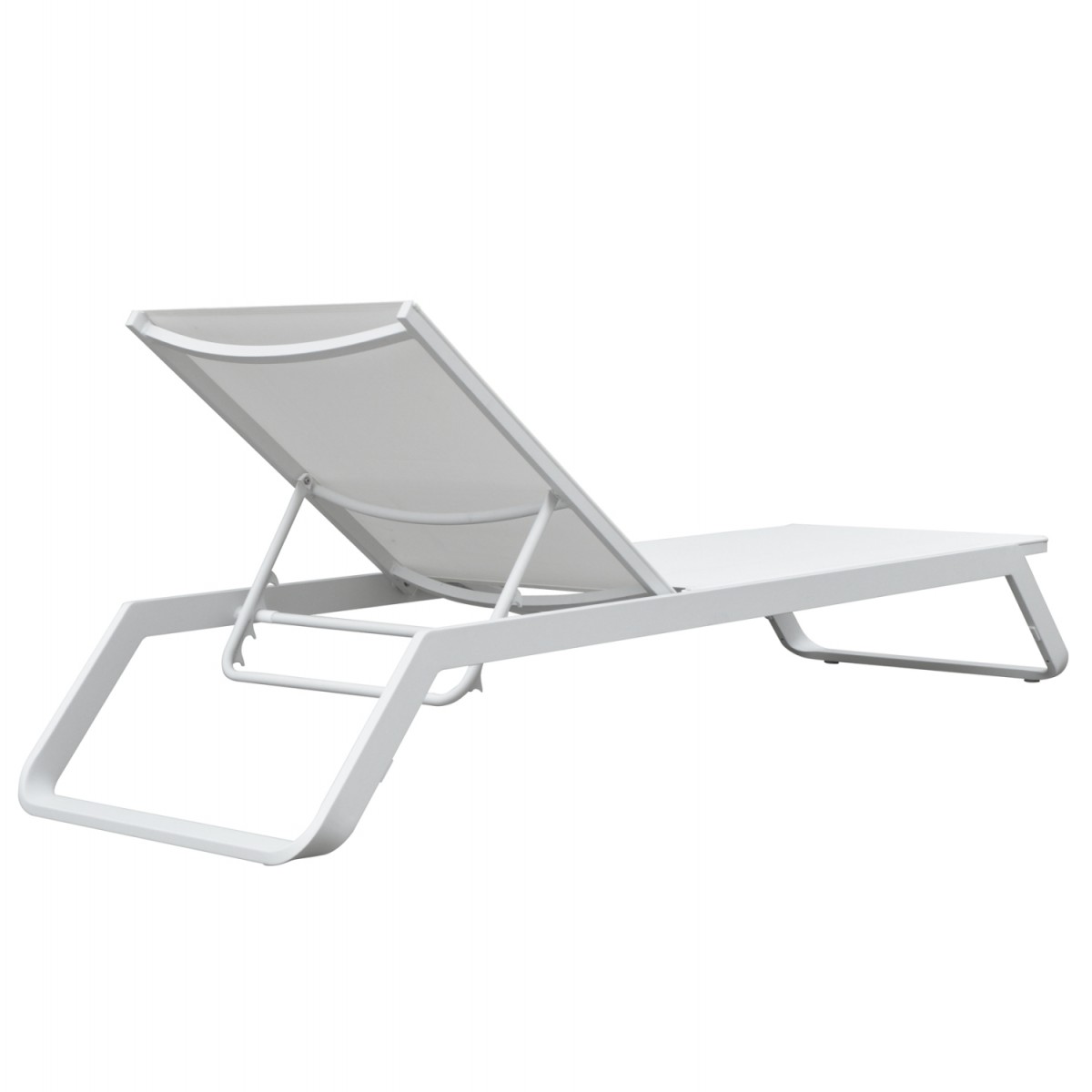 ΞΑΠΛΩΣΤΡΑ ΑΛΟΥΜΙΝΙΟΥ MARIMAR HM6562.02 ΣΚΕΛΕΤΟΣ & TEXTILENE ΛΕΥΚΟ 220x67.5x31.5Υεκ