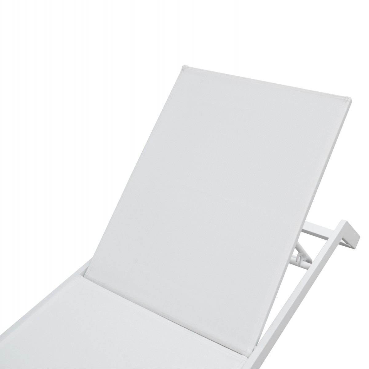 ΞΑΠΛΩΣΤΡΑ ΑΛΟΥΜΙΝΙΟΥ MARIMAR HM6562.02 ΣΚΕΛΕΤΟΣ & TEXTILENE ΛΕΥΚΟ 220x67.5x31.5Υεκ