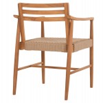 ΠΟΛΥΘΡΟΝΑ ΤΡΑΠΕΖΑΡΙΑΣ ROBIN HM18351 ΞΥΛΟ TEAK & ΣΧΟΙΝΙ VIRO ΦΥΣΙΚΟ 53,5x60x78Υεκ