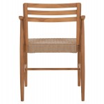 ΠΟΛΥΘΡΟΝΑ ΤΡΑΠΕΖΑΡΙΑΣ ROBIN HM18351 ΞΥΛΟ TEAK & ΣΧΟΙΝΙ VIRO ΦΥΣΙΚΟ 53,5x60x78Υεκ