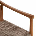 ΠΟΛΥΘΡΟΝΑ ΤΡΑΠΕΖΑΡΙΑΣ ROBIN HM18351 ΞΥΛΟ TEAK & ΣΧΟΙΝΙ VIRO ΦΥΣΙΚΟ 53,5x60x78Υεκ