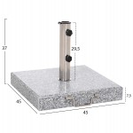 ΒΑΣΗ ΟΜΠΡΕΛΑΣ ΓΡΑΝΙΤΗ 40KG ΜΕ ΧΕΡΟΥΛΙ & ΡΟΔΕΣ HM6564--ΣΩΛΗΝΑΣ ΔΙΑΜΕΤΡΟΥ Φ48