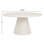 ΤΡΑΠΕΖΙ ΤΡΑΠΕΖΑΡΙΑΣ ΣΤΡΟΓΓΥΛΟ RAIKO HM6573.02 ΜΠΕΖ FIBER CEMENT Φ130x75Υεκ