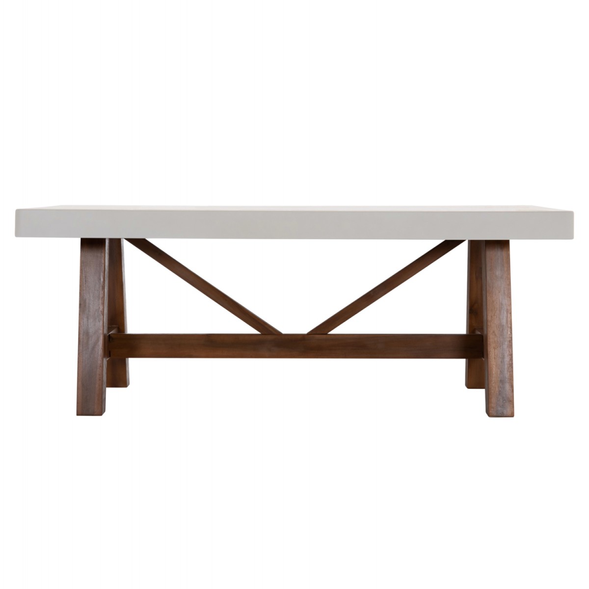 ΤΡΑΠΕΖΙ ΤΡΑΠΕΖΑΡΙΑΣ MAEVE HM6575.02 ΜΠΕΖ FIBER CEMENT--ΞΥΛΟ ΑΚΑΚΙΑΣ 200x100x75Υεκ